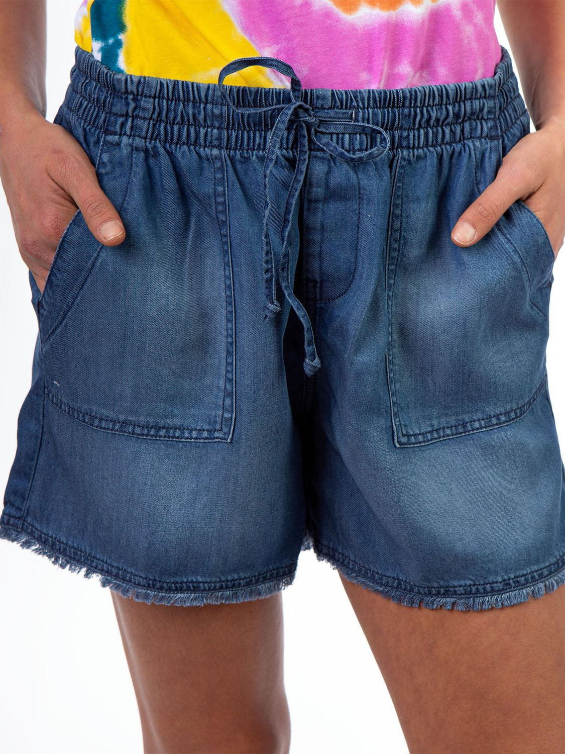 Jordache Women's Fray Hem Pull on Short