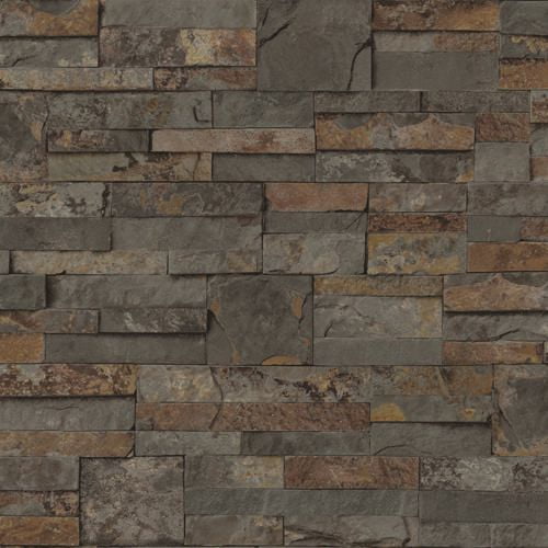 Blue Mountain Wallcoverings Mini Ledgestone Rustic Sidewall Wallpaper