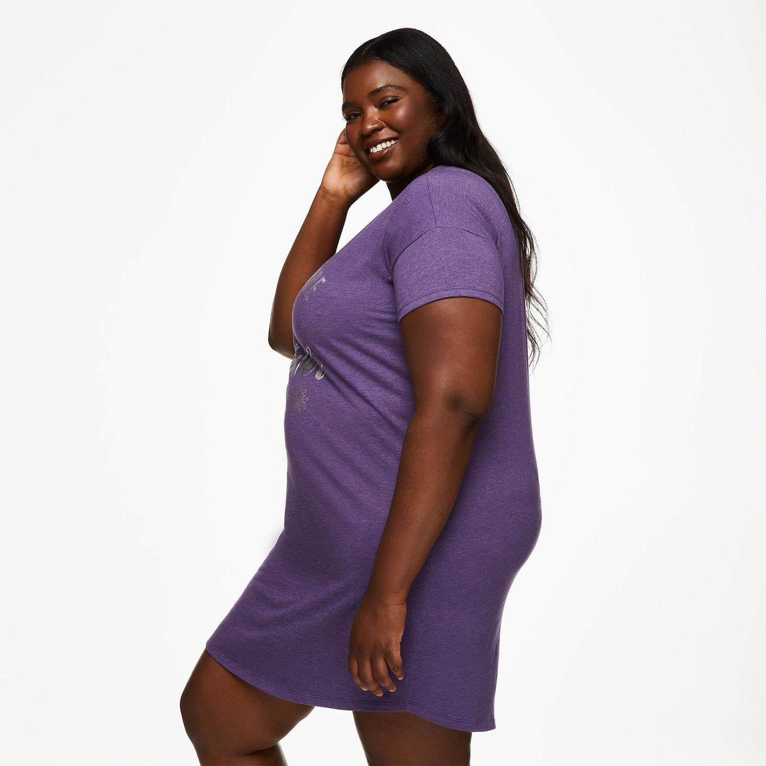 Chemise de nuit à manches courtes George Plus pour femmes