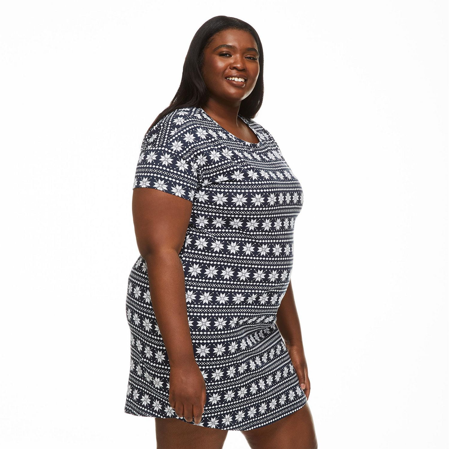 Chemise de nuit à manches courtes George Plus pour femmes