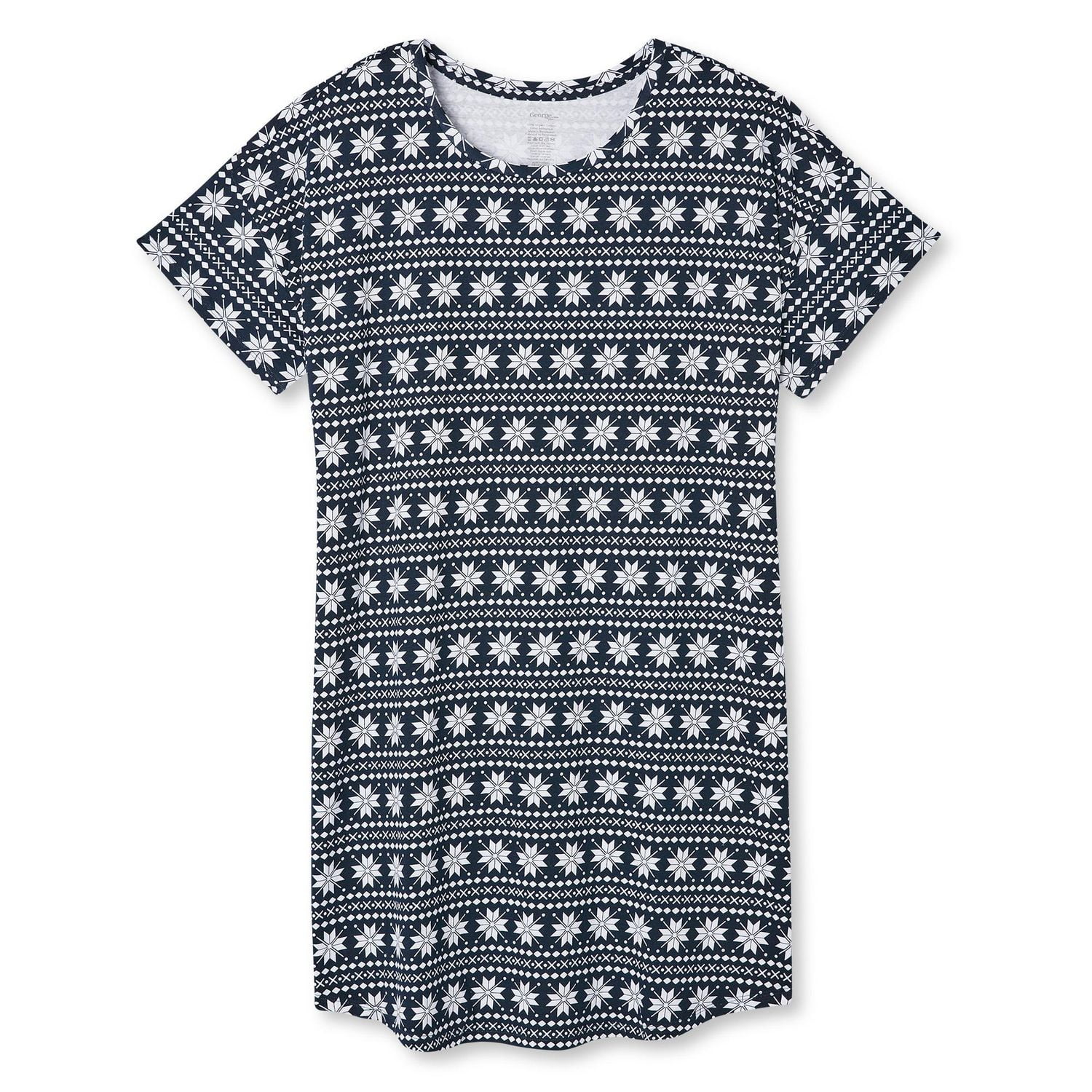 Chemise de nuit à manches courtes George Plus pour femmes