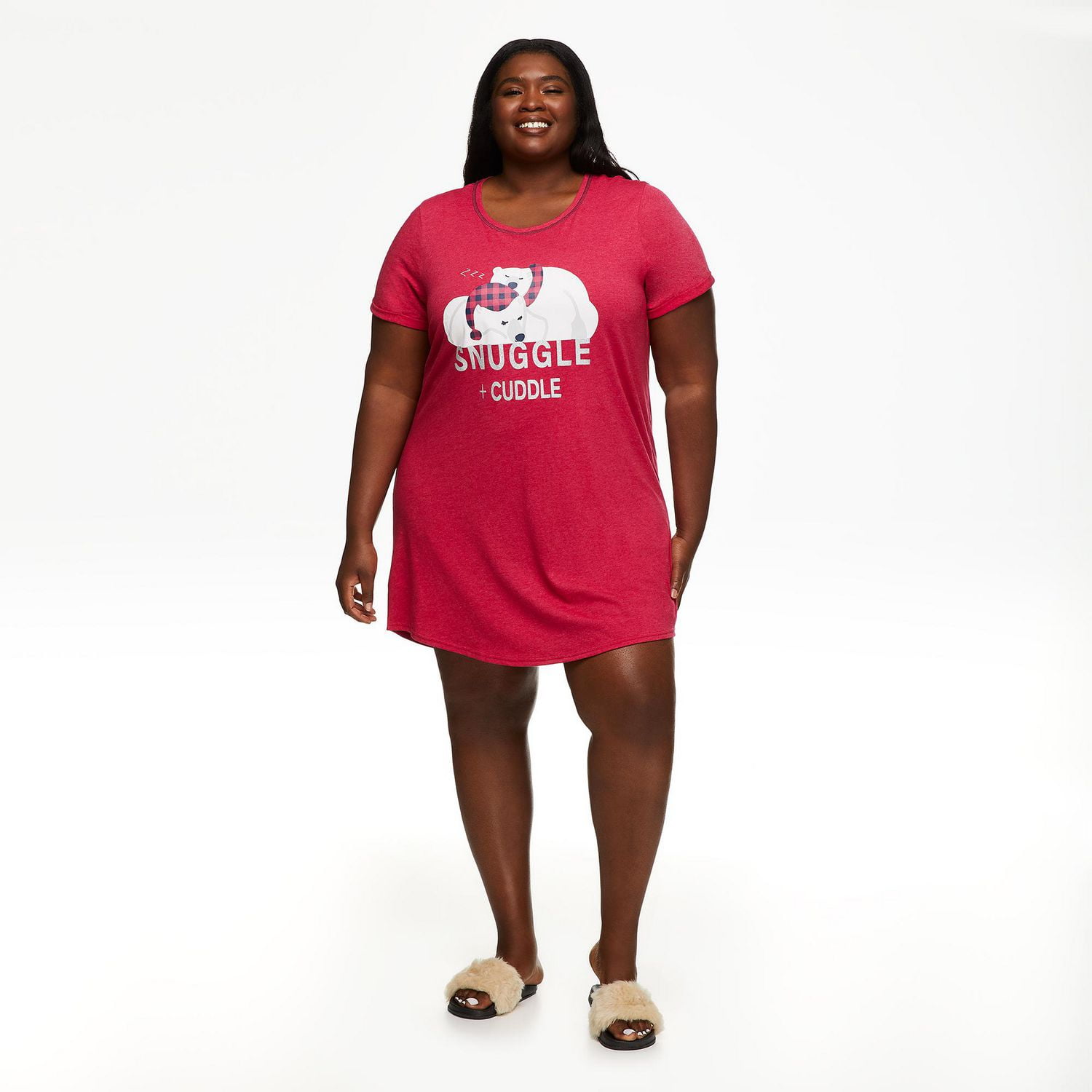 George Plus Women's Rolled Sleeve Nightshirt