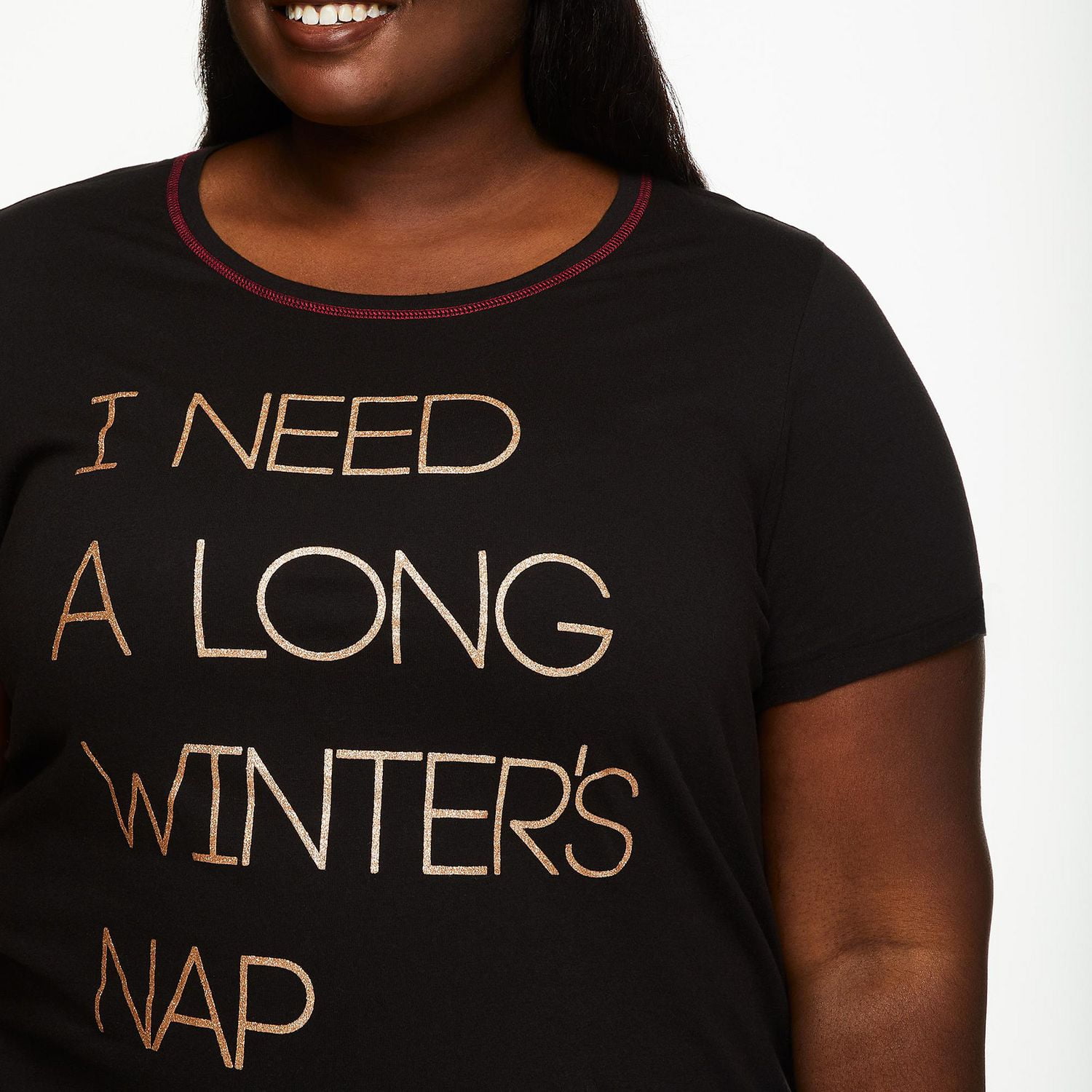 George Plus Women's Rolled Sleeve Nightshirt