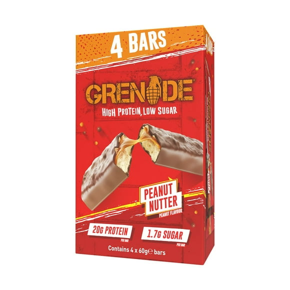 Grenade Barre Protéinée Peanut Nutter 4 barres de 60g