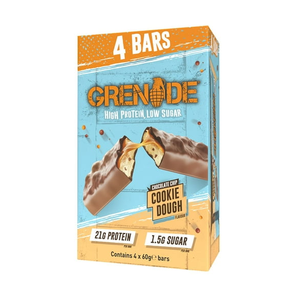 Grenade Barres Protéinées Pâte à Biscuits 4 barres de 60g