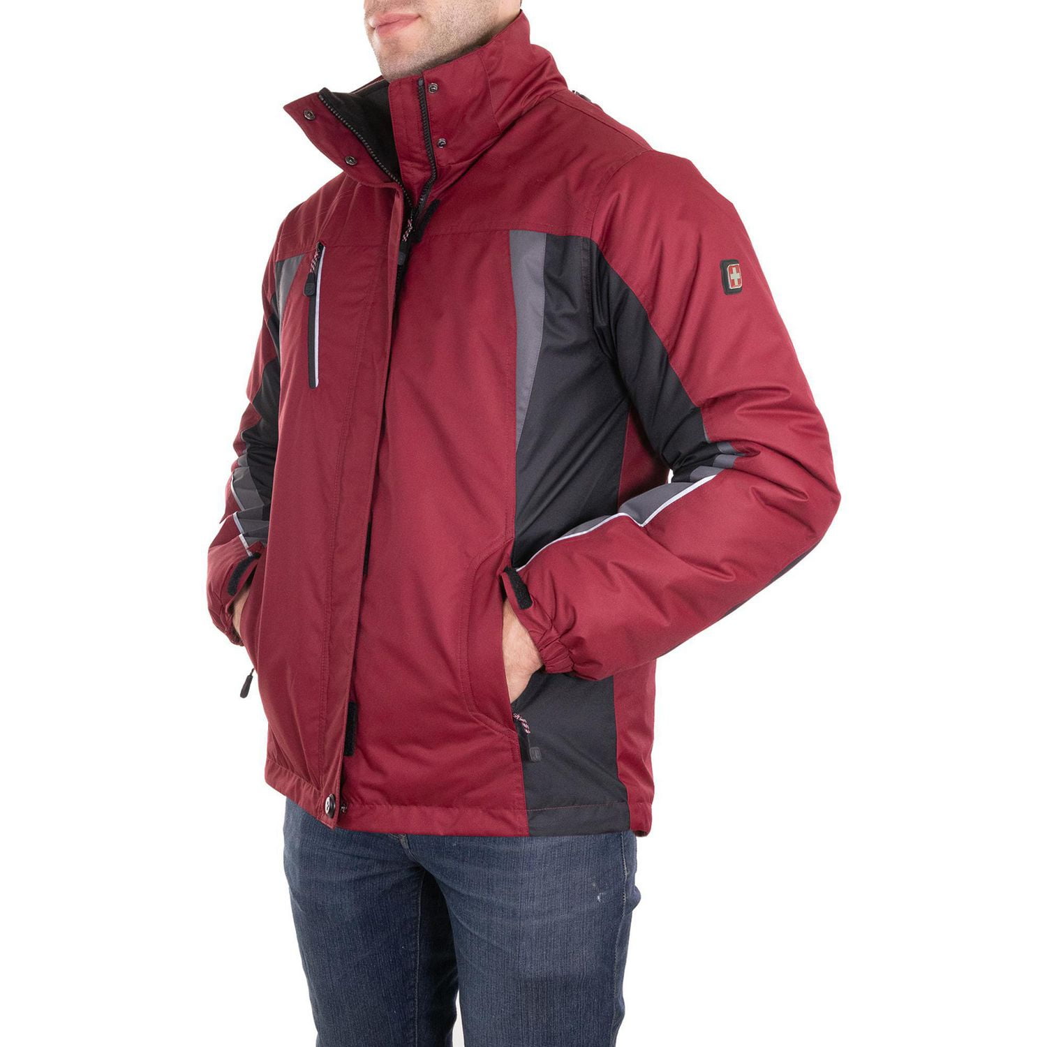 Swiss Tech Men's 3-in-1 Insulated Systems Ski Jacket