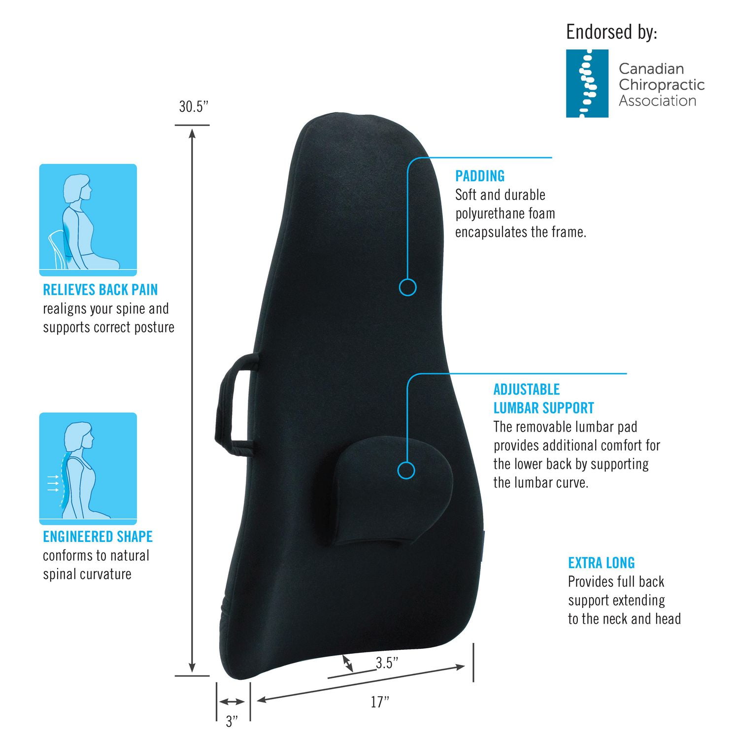 Highback Ergonomic Backrest Support Cushion Walmart