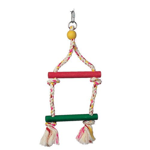 Living World Junglewood Bird Toy 2-Step Rope Ladder