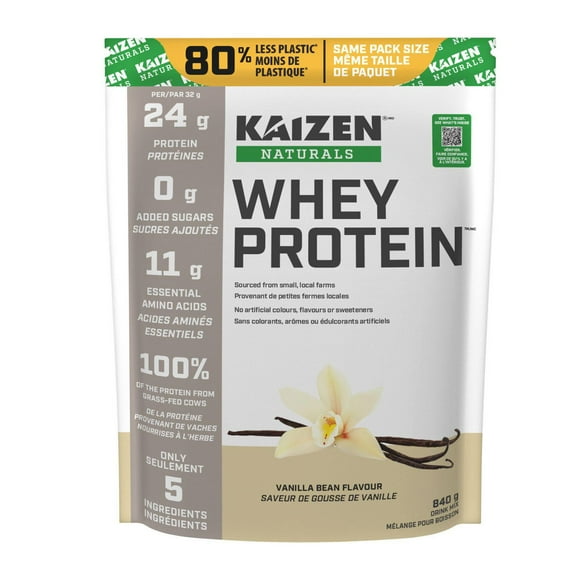 Kaizen Naturals Whey Protein Vanilla Bean Flavour