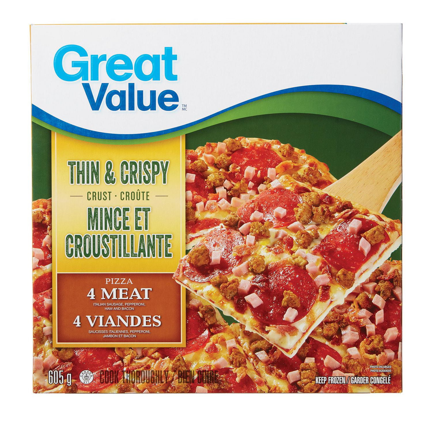 Great Value Thin & Crispy 4 Meat Pizza Walmart Canada