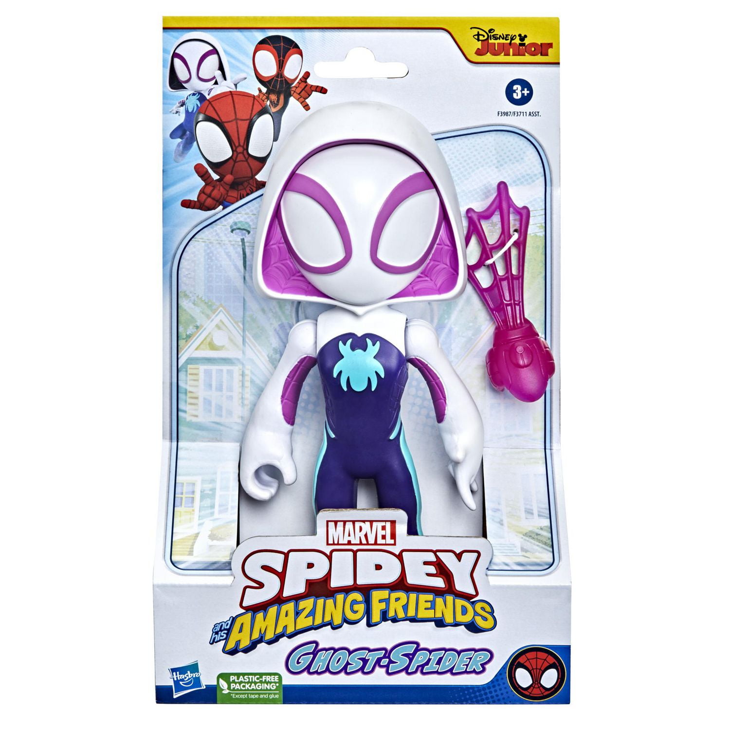 Marvel Spidey and His Amazing Friends Supersized Ghost-Spider 9-inch Action  Figure, Preschool Super Hero Toy for Kids Ages 3 and Up 