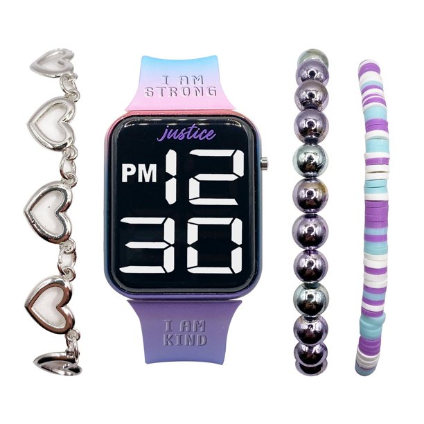 Justice LED Watch with Bracelet Walmart.ca