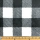 Tissu au mètre Fabric Creations en molleton à motif de buffle à carreaux en noir et blanc – image 1 sur 1