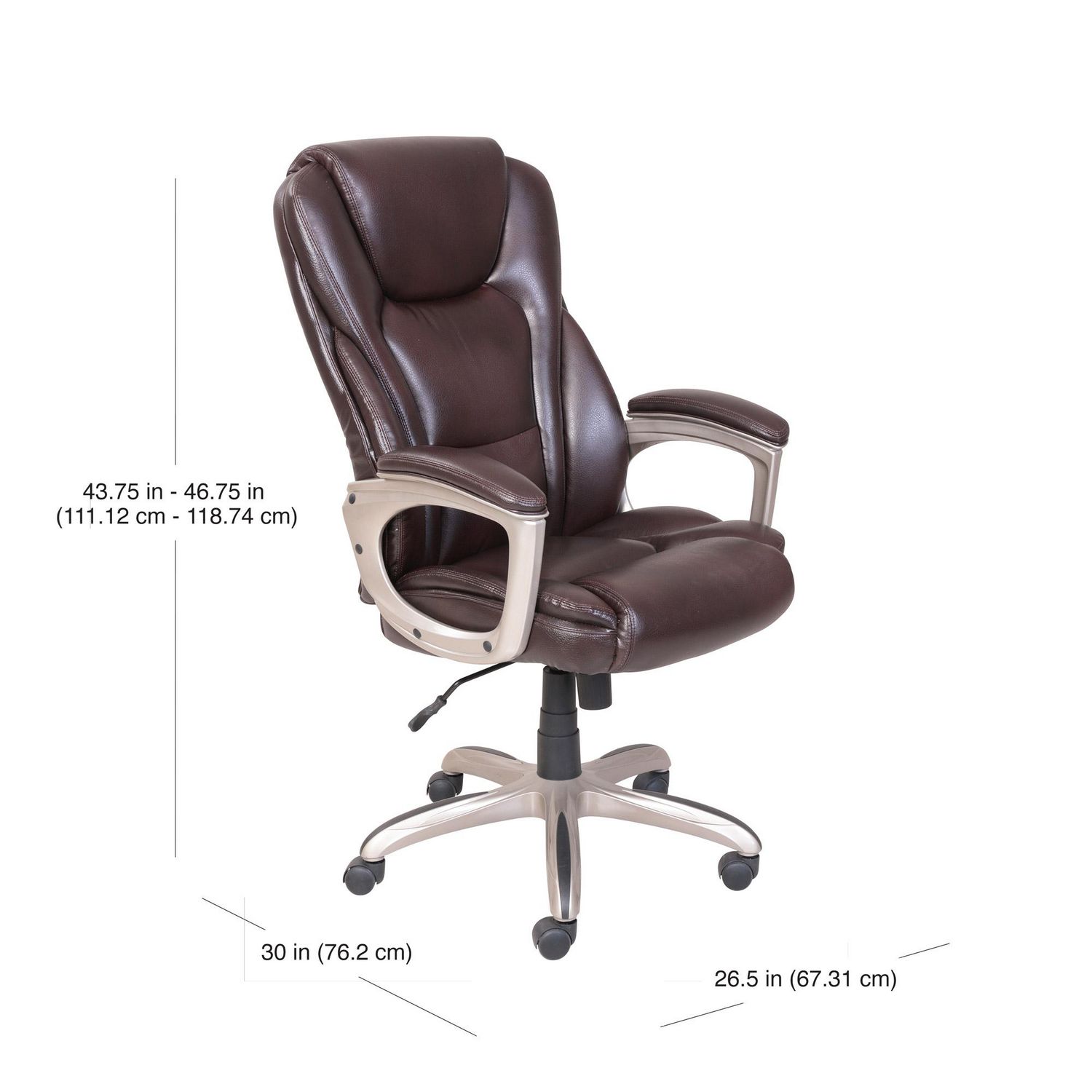 Serta Big & Tall Bonded Leather Commercial Office Chair with Memory Foam,  Brown | Walmart Canada