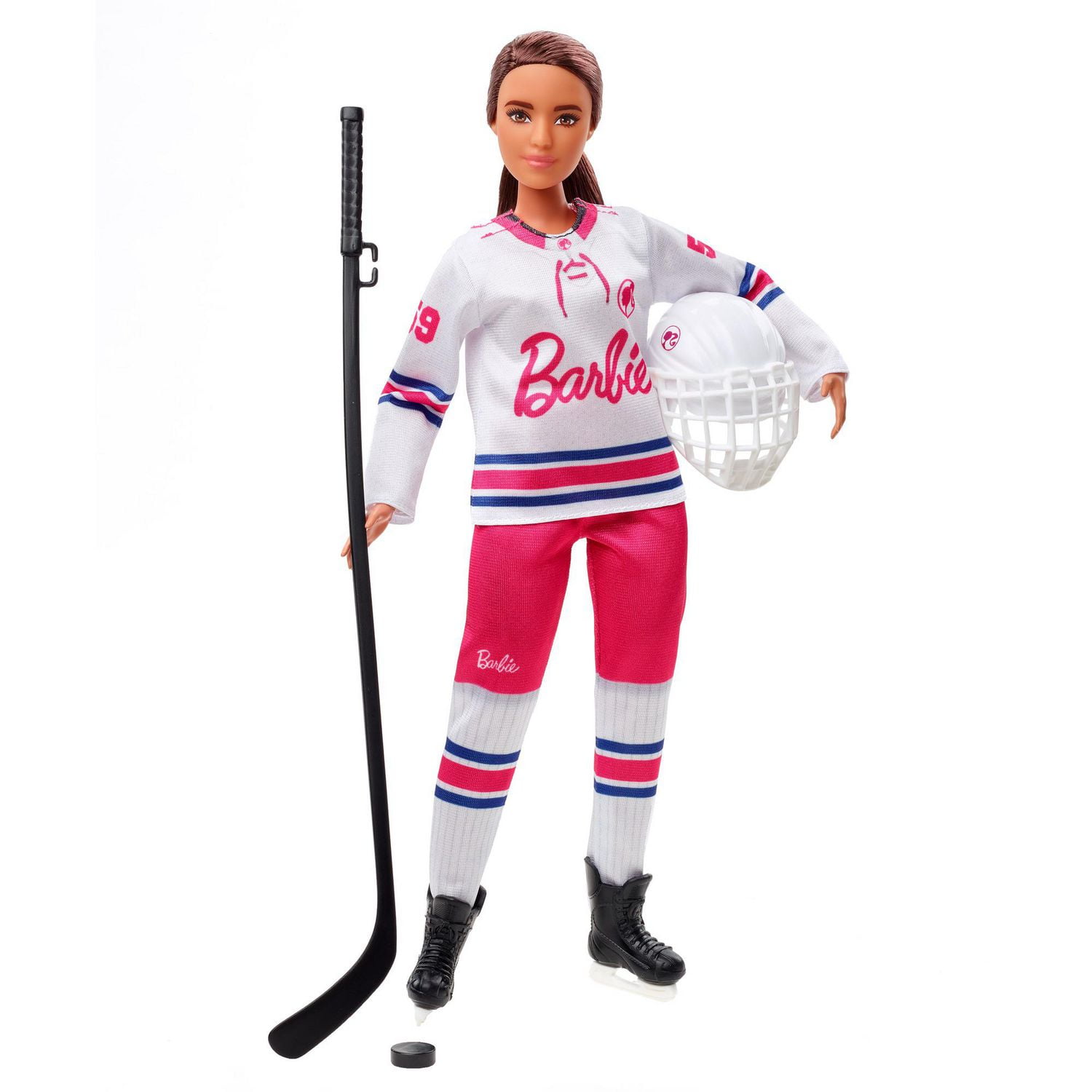 Barbie Hockey Player Fashion Dolll with Curvy Shape & Brunette Hair, Sports  Theme with Jersey Helmet & Hockey Accessories, Dolls -  Canada