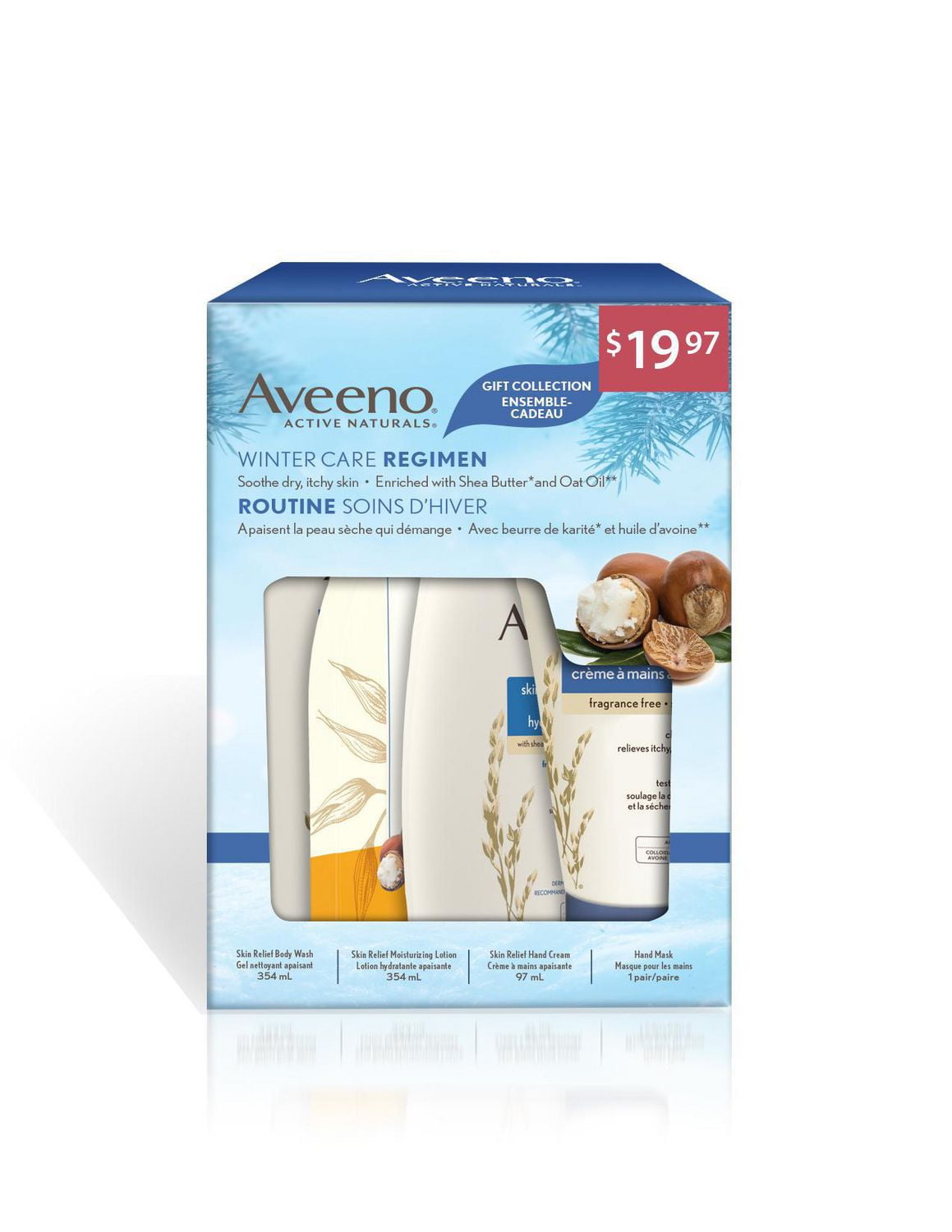 Aveeno Winter Care Holiday Gift Pack with Moisturizing Body Lotion