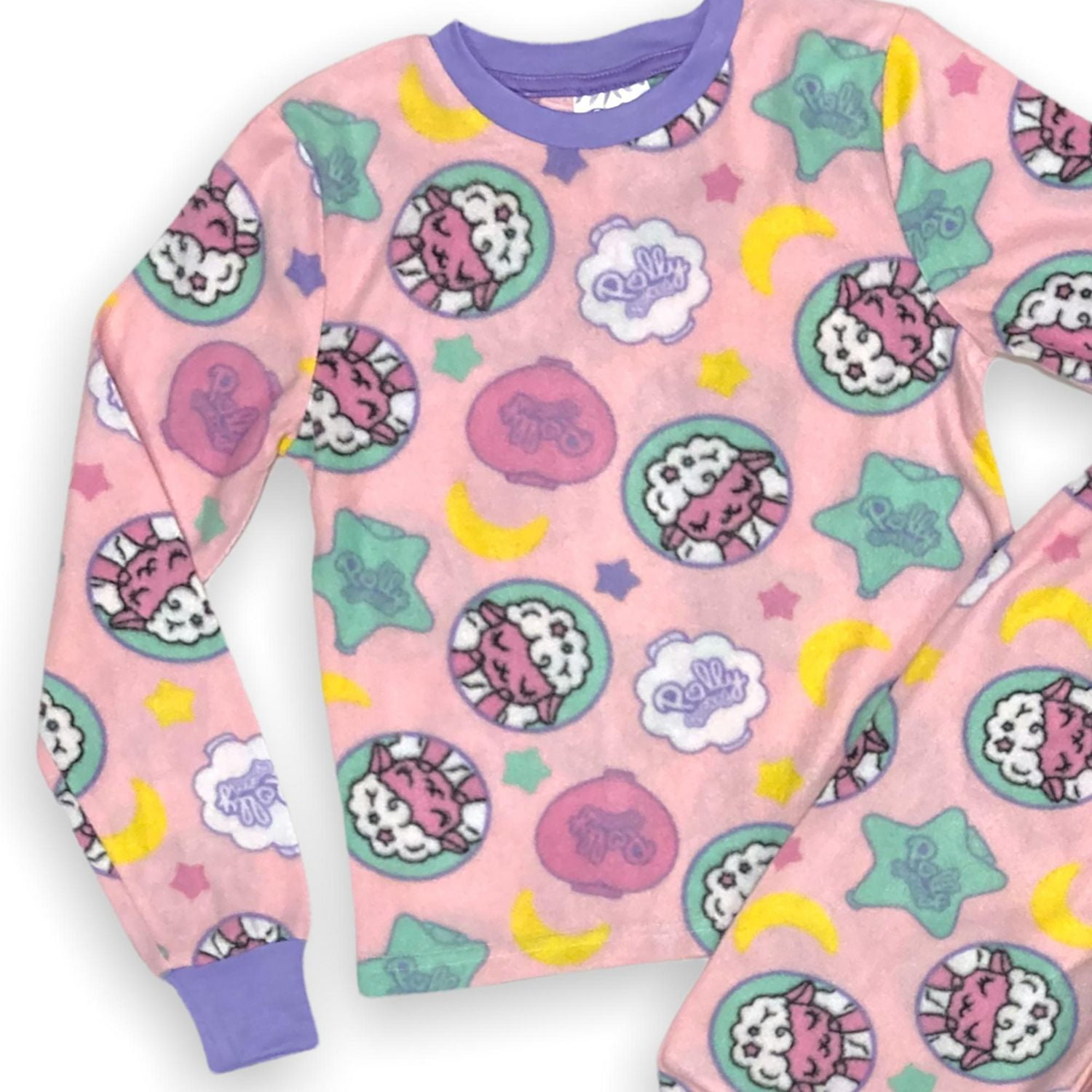 Polly Pocket Ensemble pyjama 2 pièces pour filles. Inclus Haut à manche longue et pantalon
