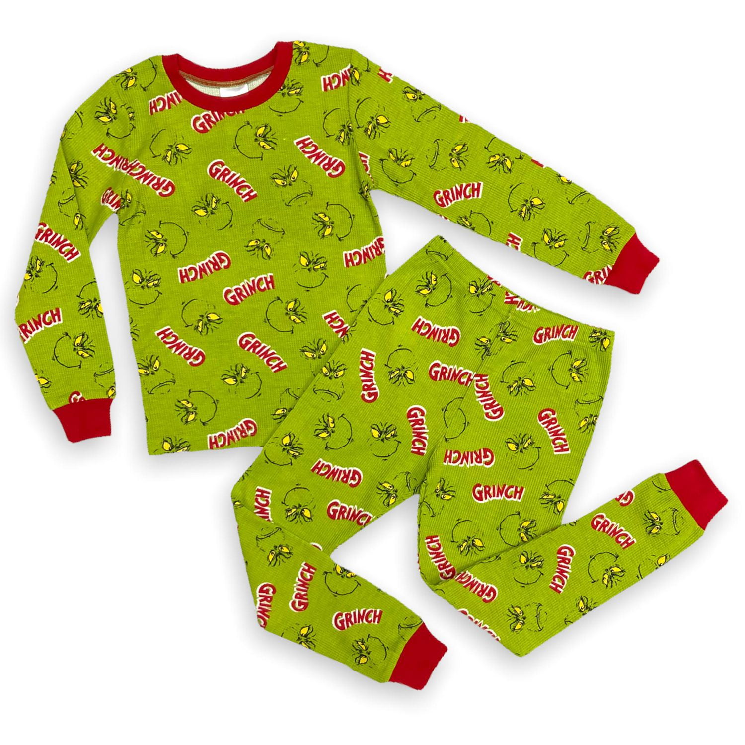 Dr Seuss Boy's 2-Piece Long Sleeve Thermal Pajama Set