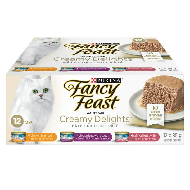 Fancy Feast Creamy Delights Variety Pack, Wet Cat Food 12 X 85g, 12 X 