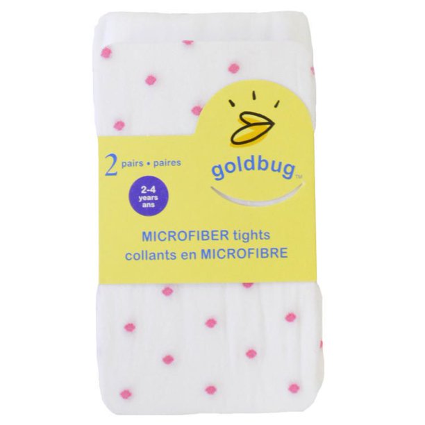 Goldbug Collant pour bébé à pois en nylon, 2 paires