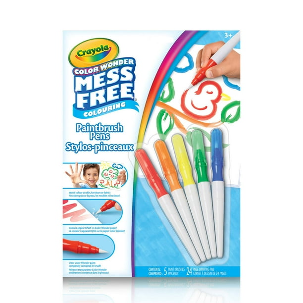Trousse de stylos-pinceaux Color Wonder de Crayola pour une coloration sans dégâts Âges 3 ans et plus