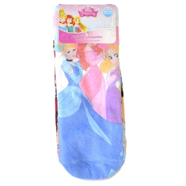 Chaussettes basses pour filles 4G Princesses de Disney, 3 paires