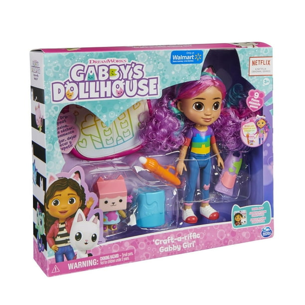 Gabby's Dollhouse, Poupée Gabby artiste arc-en-ciel et accessoires de luxe  dont une tablette avec surface réactive à l'eau et pinceau à eau, jouets  pour filles et garçons à partir de 3 ans