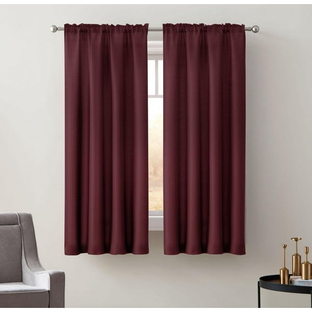 Mainstays Bennett 63inch Window Curtain Panels 