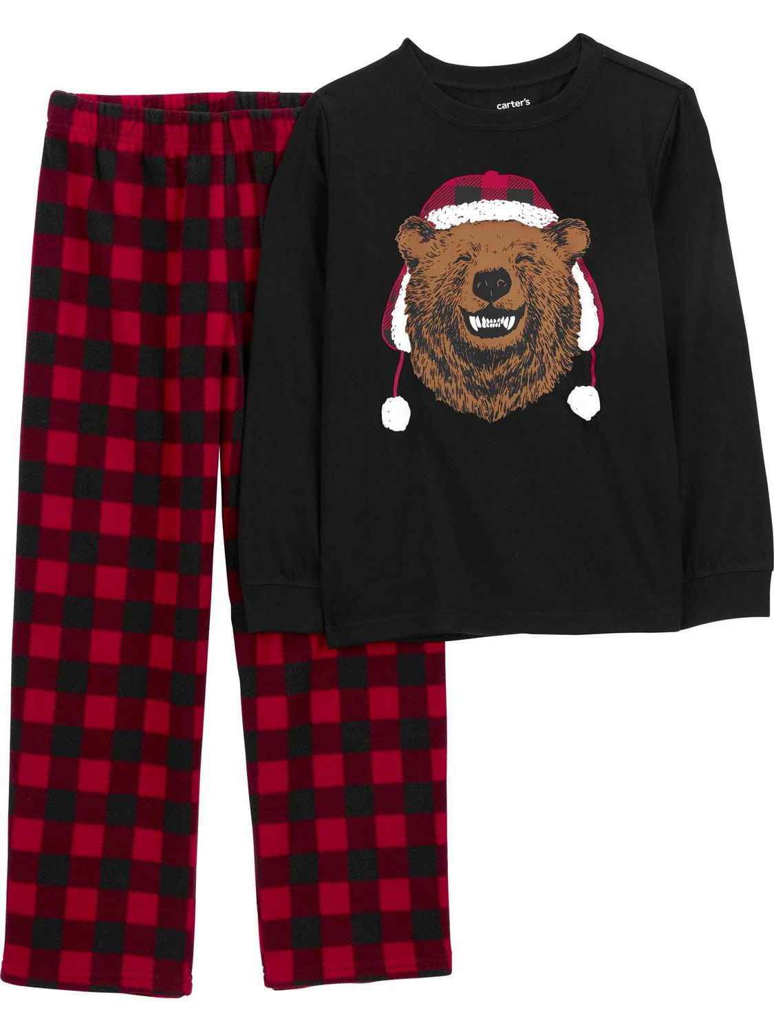 Pyjama 2 pièces pour Garcon Carter's Child of Mine – Plaid d’ours brun