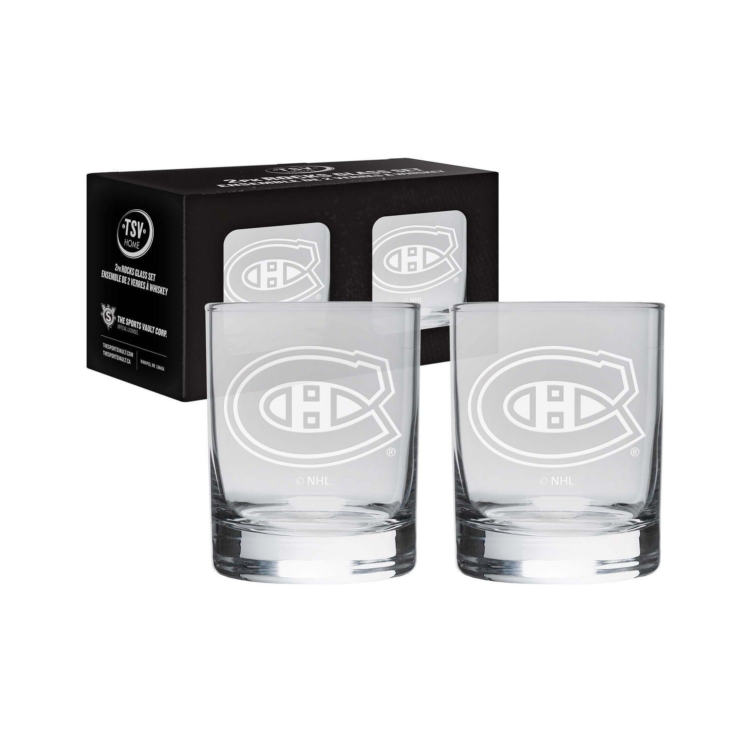 The Sports Vault 2PK Rocks Glass Set Montreal Canadiens Walmart Canada