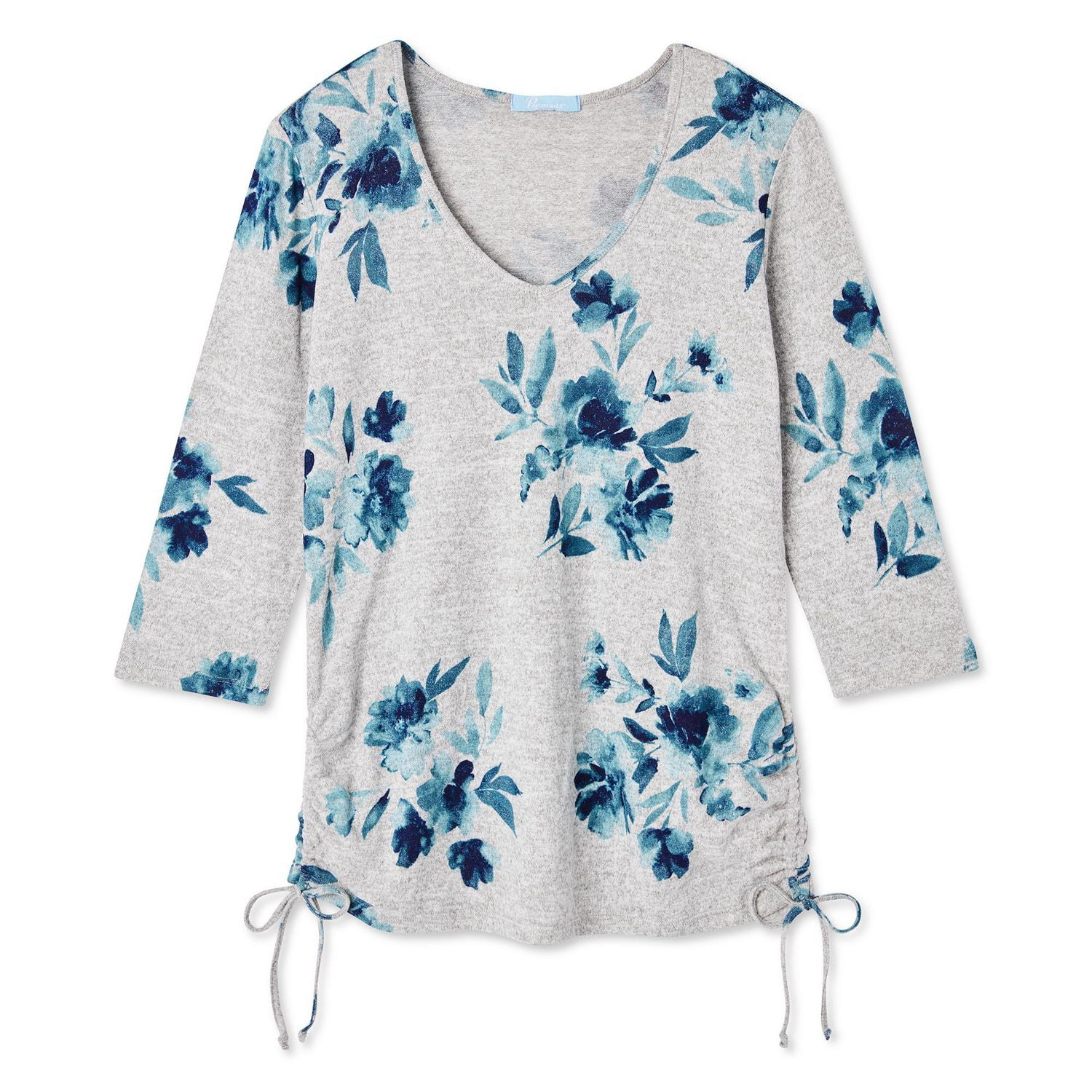 Penmans Women's Side Ruched V-Neckline Top