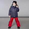 thumbnail image 1 of Deux par Deux Blue-Black & Red 2-Piece Snowsuit, 1 of 5