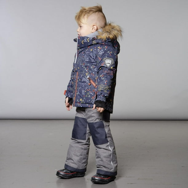 Deux par Deux Printed Ursa Major & Grey 2-Piece Snowsuit 