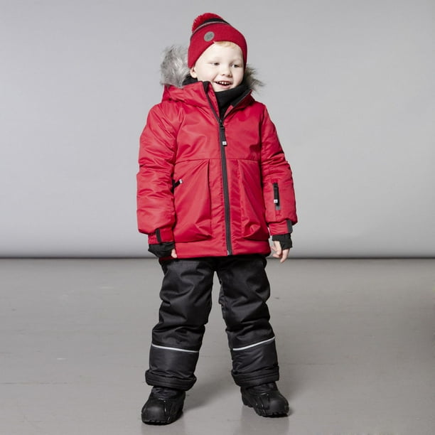 Deux par Deux Burgundy & Black 2-Piece Snowsuit 