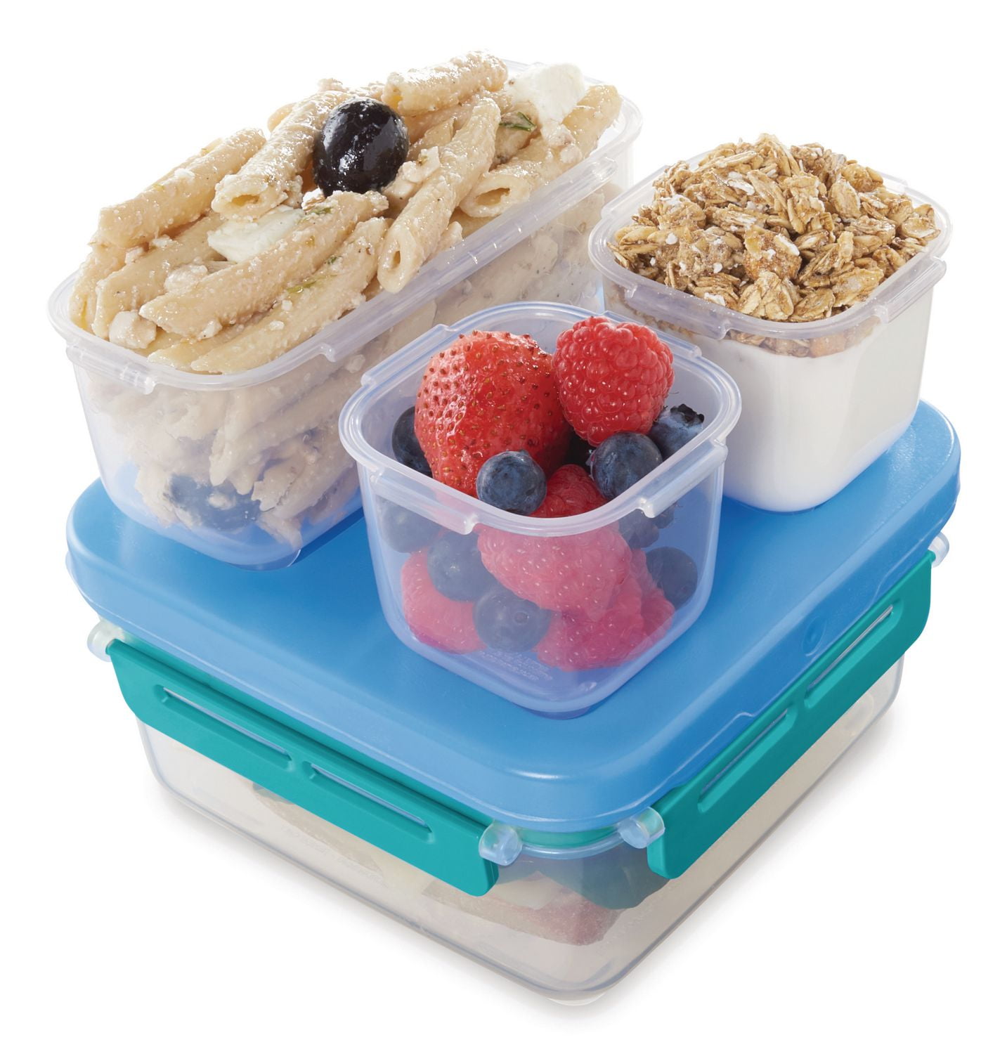 Rubbermaid Lunchblox Leakproof Entrée Lunch Container Kit, Small, Blue