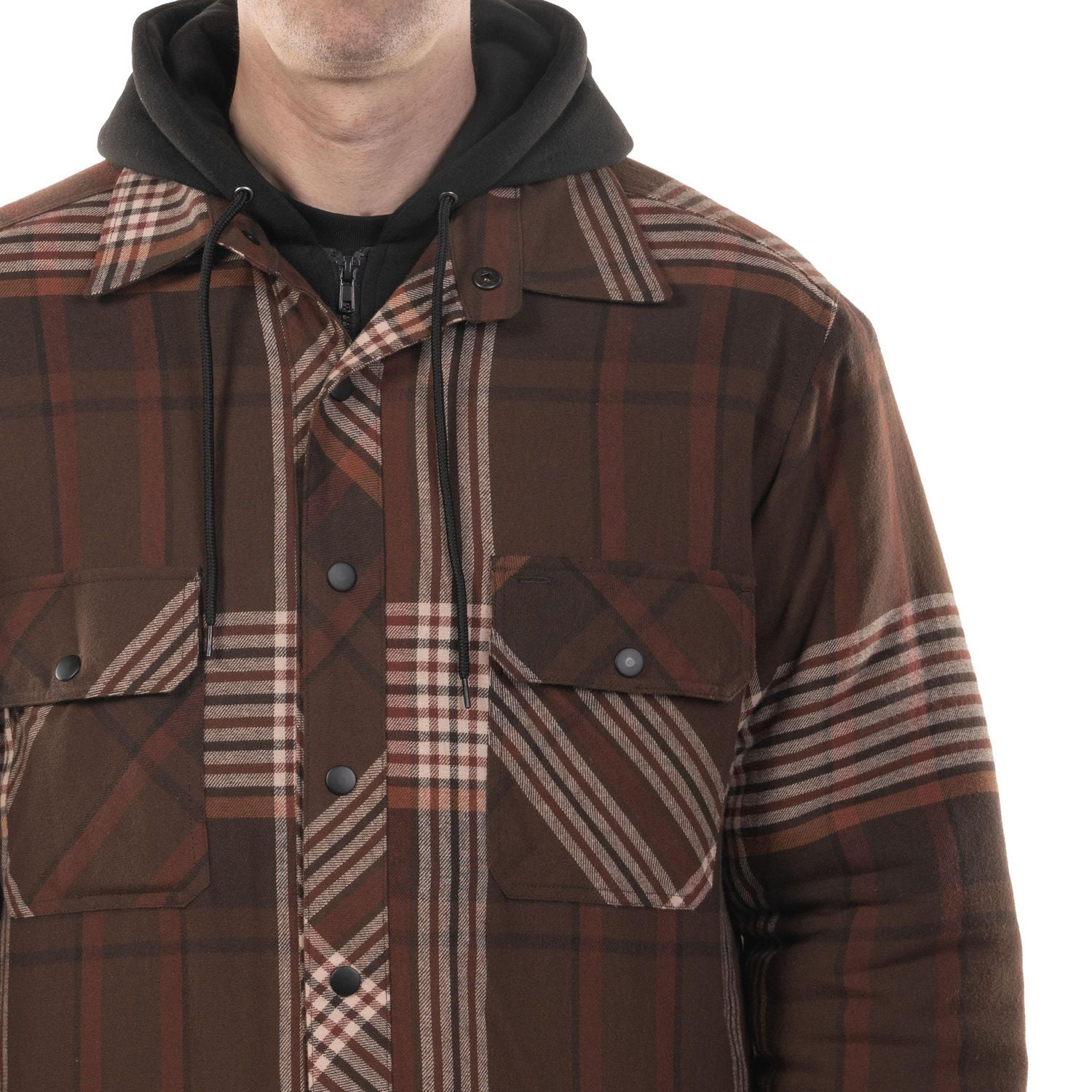 Workload Brown Plaid Quilt-Lined Flannel Shirt Jacket, Sizes M - 2X