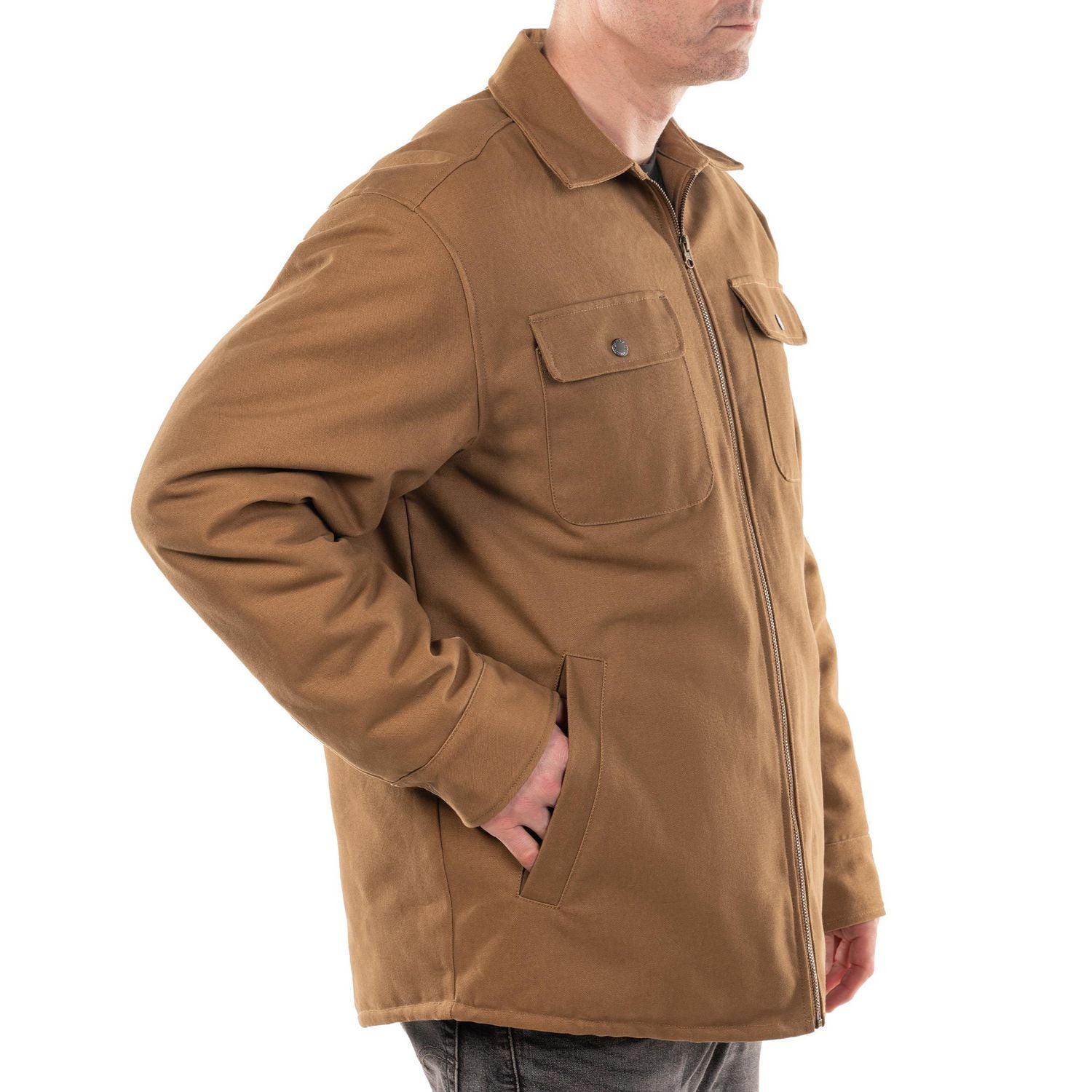 ジャケット・アウター MONOHA Coated cotton work jacket / brown Workload Cotton Duck Canvas Work Shirt Jacket - Walmart.ca
