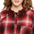 thumbnail image 4 of No Boundaries Women's Oversized Flannel Shirt, 4 of 6