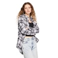 thumbnail image 2 of No Boundaries Women's Oversized Flannel Shirt, 2 of 6