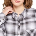 thumbnail image 4 of No Boundaries Women's Oversized Flannel Shirt, 4 of 6