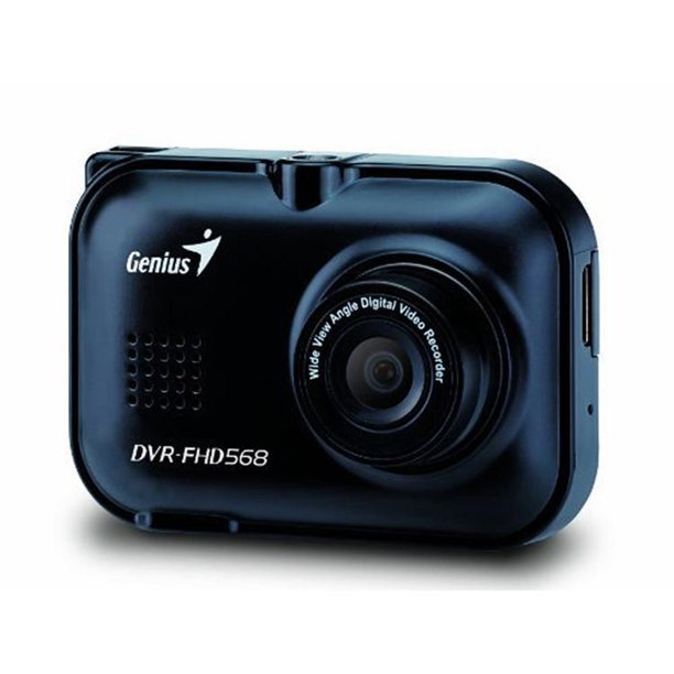 Caméra de voiture Genius DVR-FHD568 à angle large, style mince, écran LCD 6cm, noir