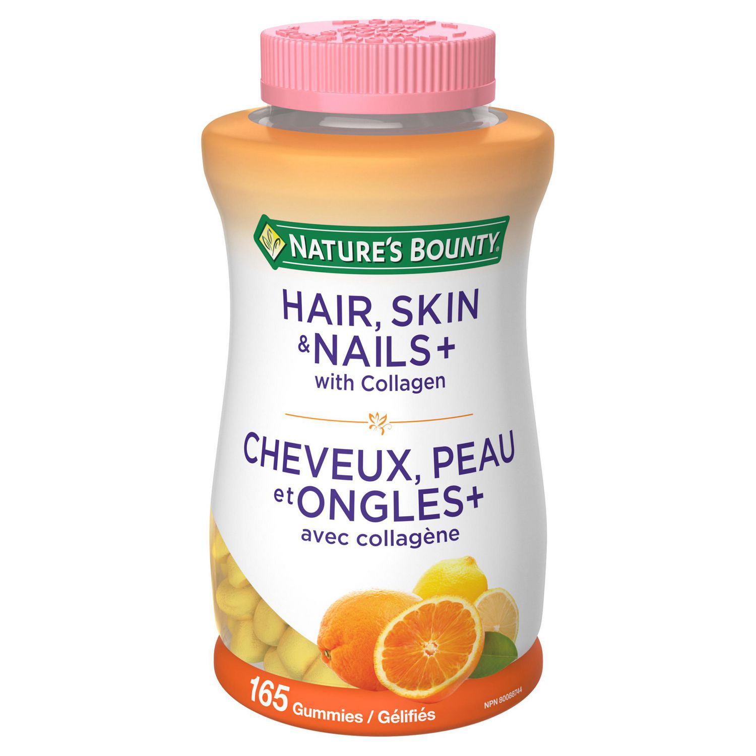 NATURE'S BOUNTY Hair, Skin & Nails Plus Collagen, Maintains Health Of Hair, Skin & Nails, Supports Immune Function, Provides Antioxidants, Helps Maintain Mucous Membranes, Gummies 165.0 count
