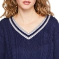 thumbnail image 4 of No Boundaries Women's Varsity Sweater, 4 of 6
