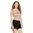 thumbnail image 2 of No Boundaries Women's Rib Baby Tee, 2 of 6