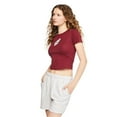 thumbnail image 2 of No Boundaries Women's Rib Baby Tee, 2 of 6