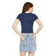 thumbnail image 3 of No Boundaries Women's Rib Baby Tee, 3 of 6
