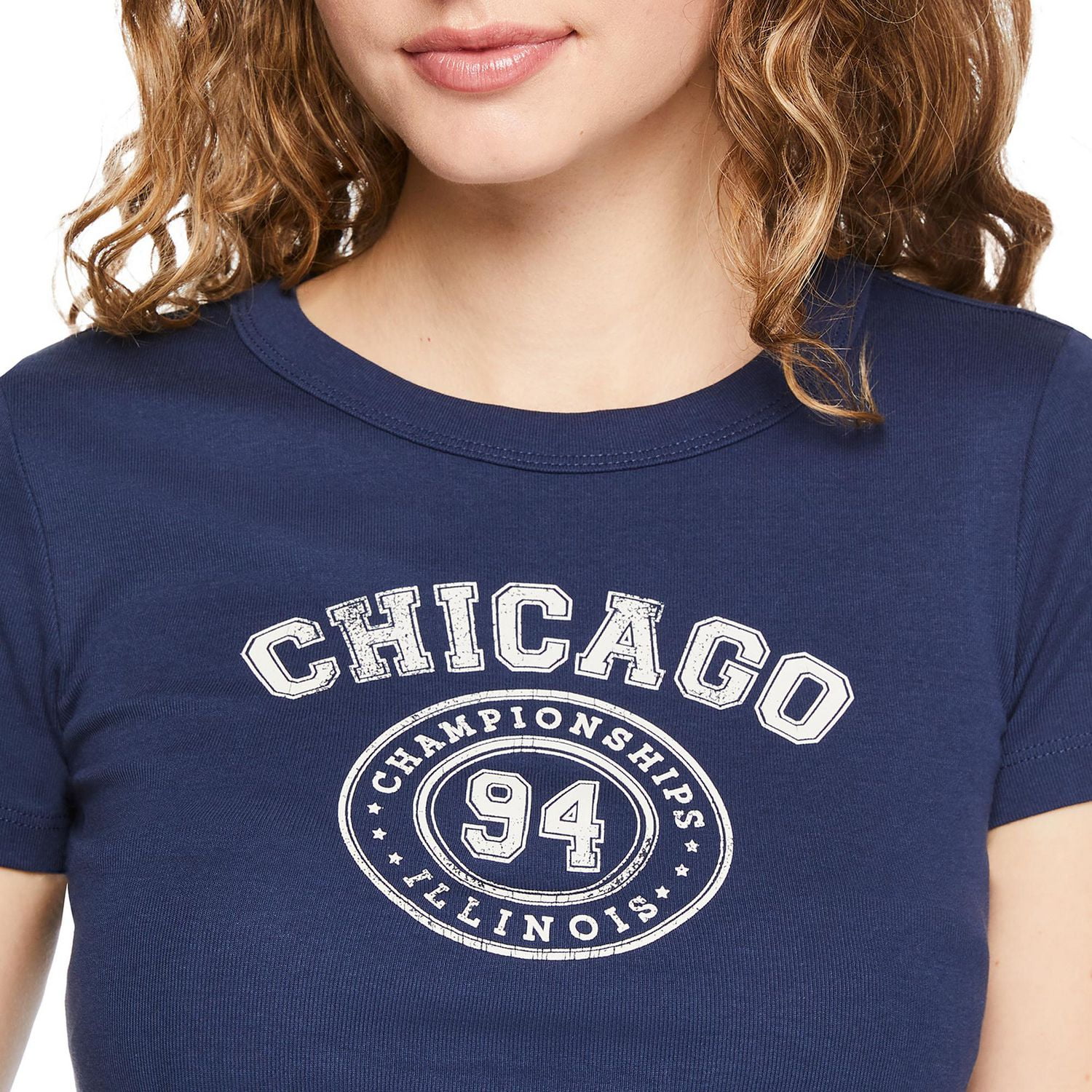 No Boundaries Women's Rib Baby Tee