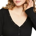 thumbnail image 4 of No Boundaries Women's Snap Henley, 4 of 6