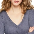 thumbnail image 4 of No Boundaries Women's Snap Henley, 4 of 6