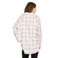 thumbnail image 2 of No Boundaries Women's Oversized Flannel Shirt, 2 of 5